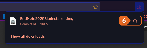 Show in finder EndNote macOS