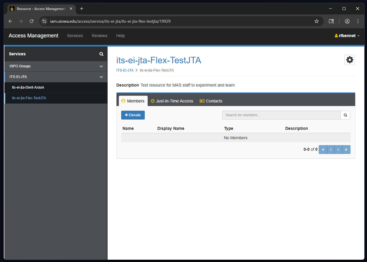 Picture of customer dashboard resource group dialog box