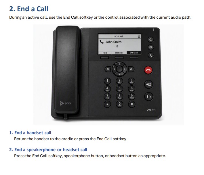 vvx end call