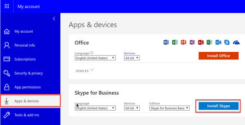 skype for business login process