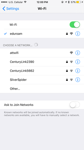 Connecting a Mobile Device to the UI Wireless eduroam Network