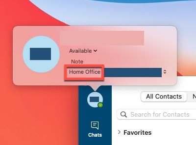 "Home Office" text located under name with a red box around it