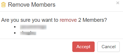 Member Remove Confirmation