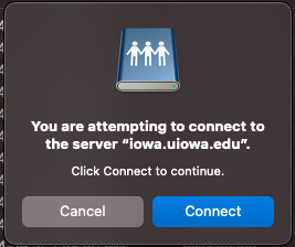 You are attempting to connect to the server iowa.uiowa.edu
