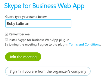 skype for business web app plug in mac black screen