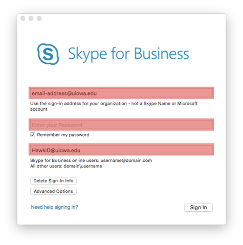 skype for business client mac