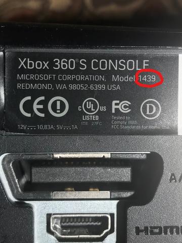 XBox 360 S Back Label