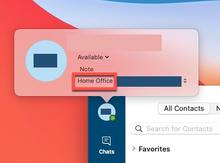 "Home Office" text located under name with a red box around it