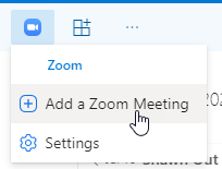 Add a Zoom meeting button in Zoom