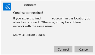 Windows Wireless Connection Dialog