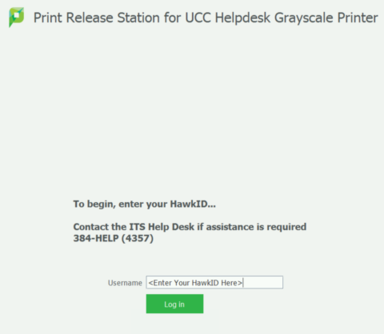 Print release station screen