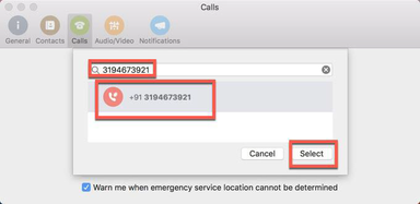 Where to go in calls menu to select a custom number for simultaneous ring