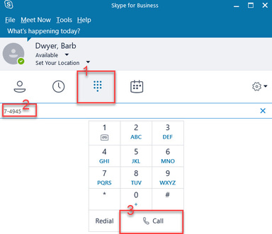 Placing Call-Number Dial -Windows 2019-03-18