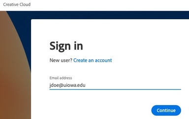 Adobe Creative Cloud Desktop Login Screenshot