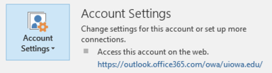 Outlook Account Settings