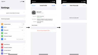 eduroam CAT iOS Install Profile 1