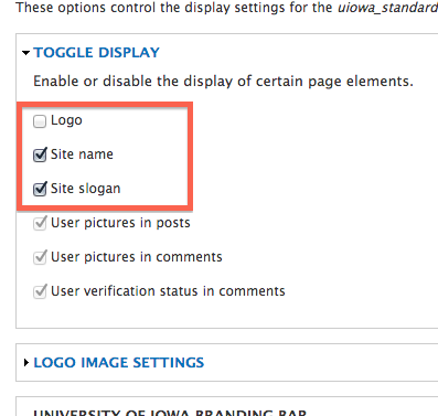 Toggle display elements