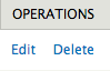 Operations Edit or Delete buttons