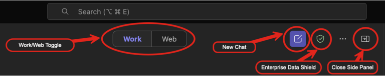 Work/Web Toggle, New Chat and Enterprise Data Shield for Copilot in Teams