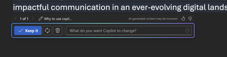When New Content is Generated in Word Using Copilot