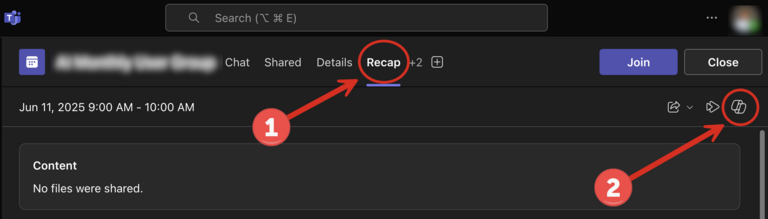 Post Meeting Recap using Copilot