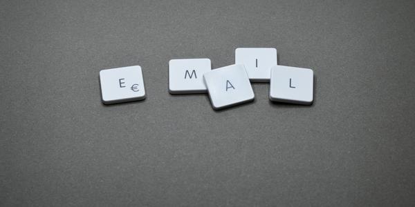 keyboard letters that spell out "email"