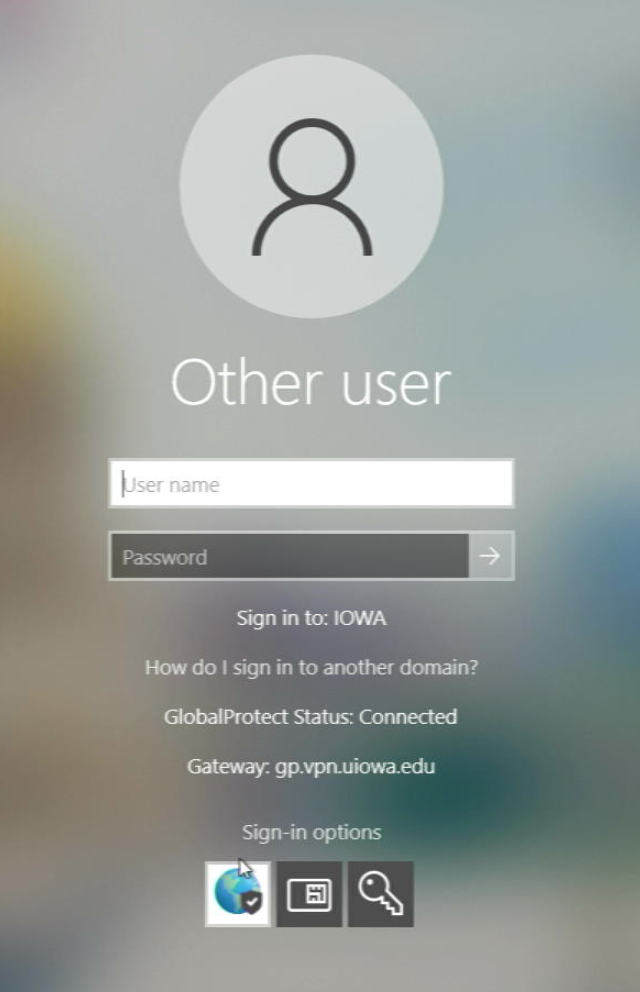 Screenshot of Global connected
