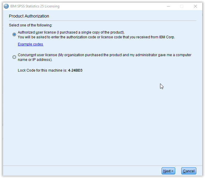 license authorization wizard to contact spss inc