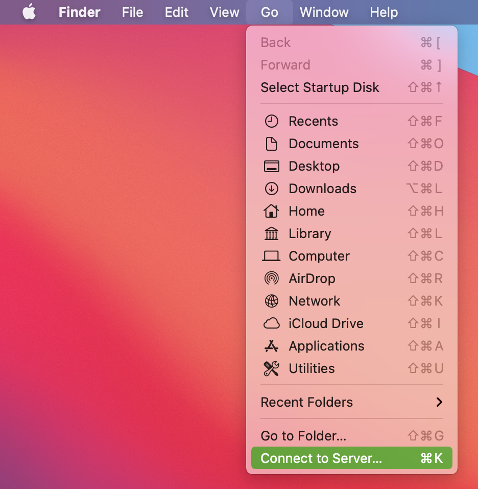 Screenshot of macOS Menu Bar