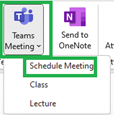 Teams Schedule Meeting Button