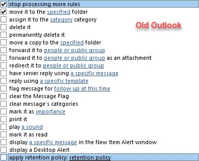 outlook old rules